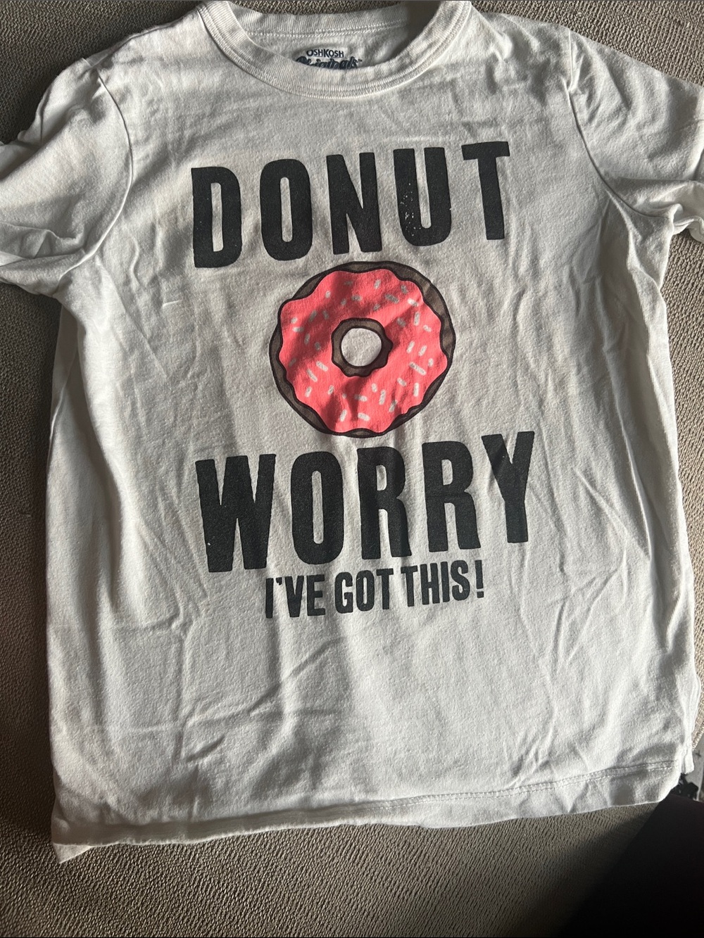 OshKosh B'gosh White Tee with Pink Donut Graphic